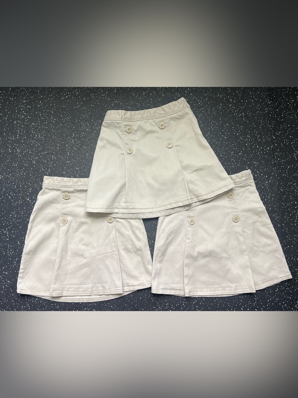 Girls School Uniform Skorts Lot of 3 Size 6 & 6X Khaki